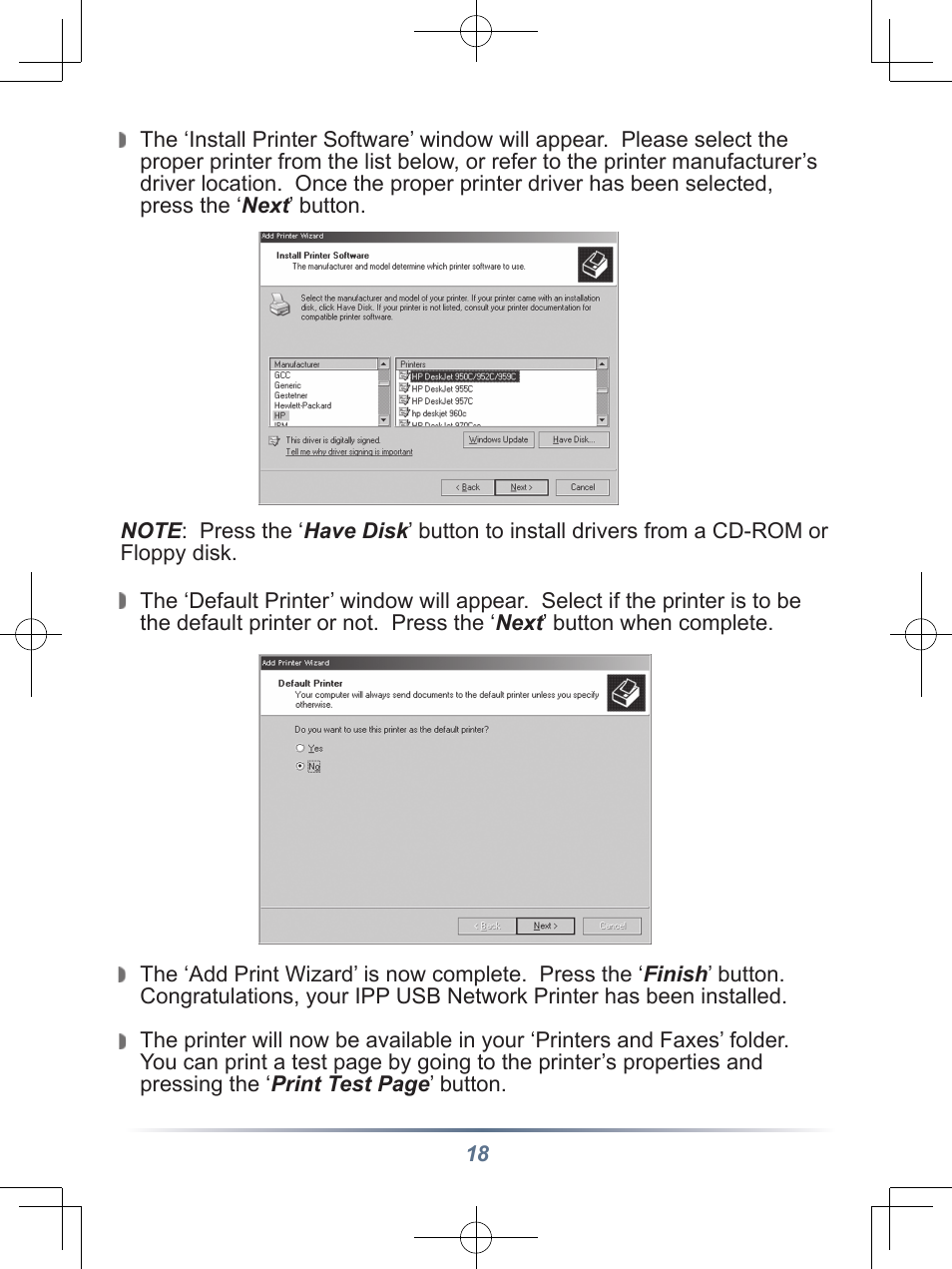 Buffalo Technology Buffalo Network USB Print Server LPV3-U2 User Manual | Page 18 / 24