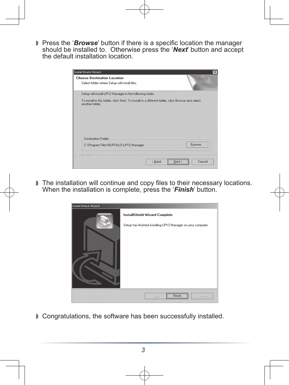 Buffalo Technology Buffalo Network USB Print Server LPV3-U2 User Manual | Page 3 / 24