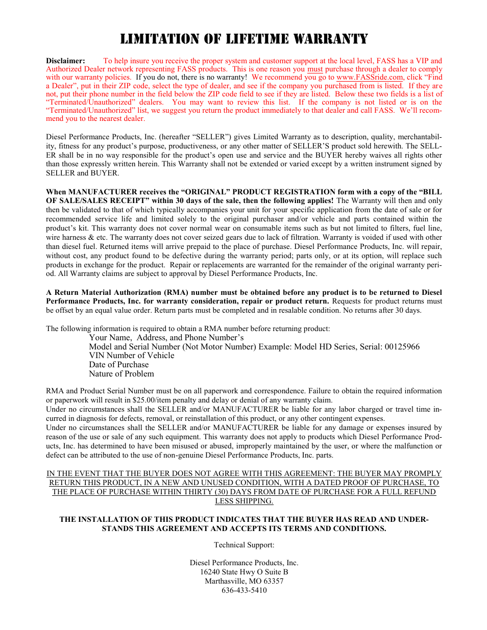 FASS T D07 150G User Manual | Page 19 / 20