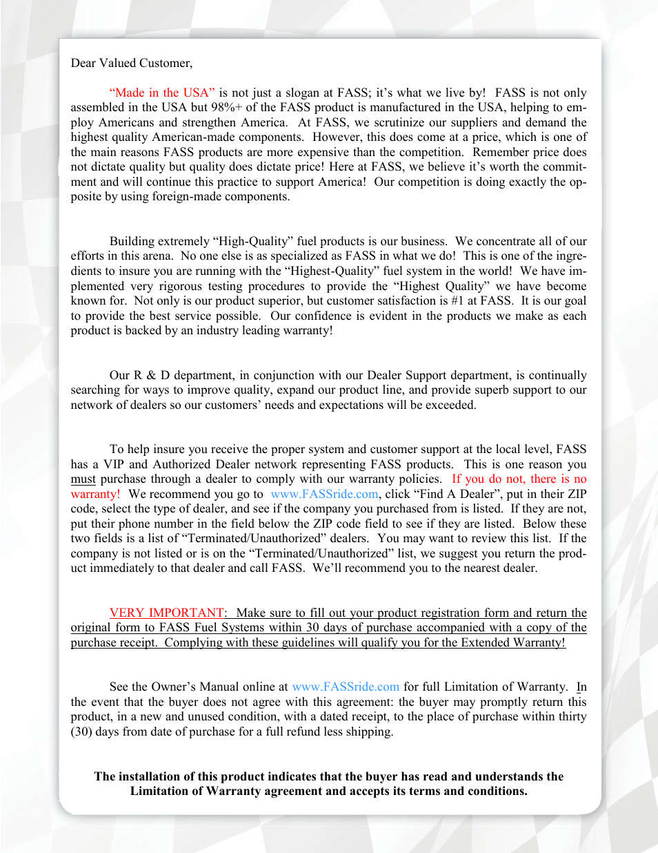 FASS T D07 150G User Manual | Page 2 / 20