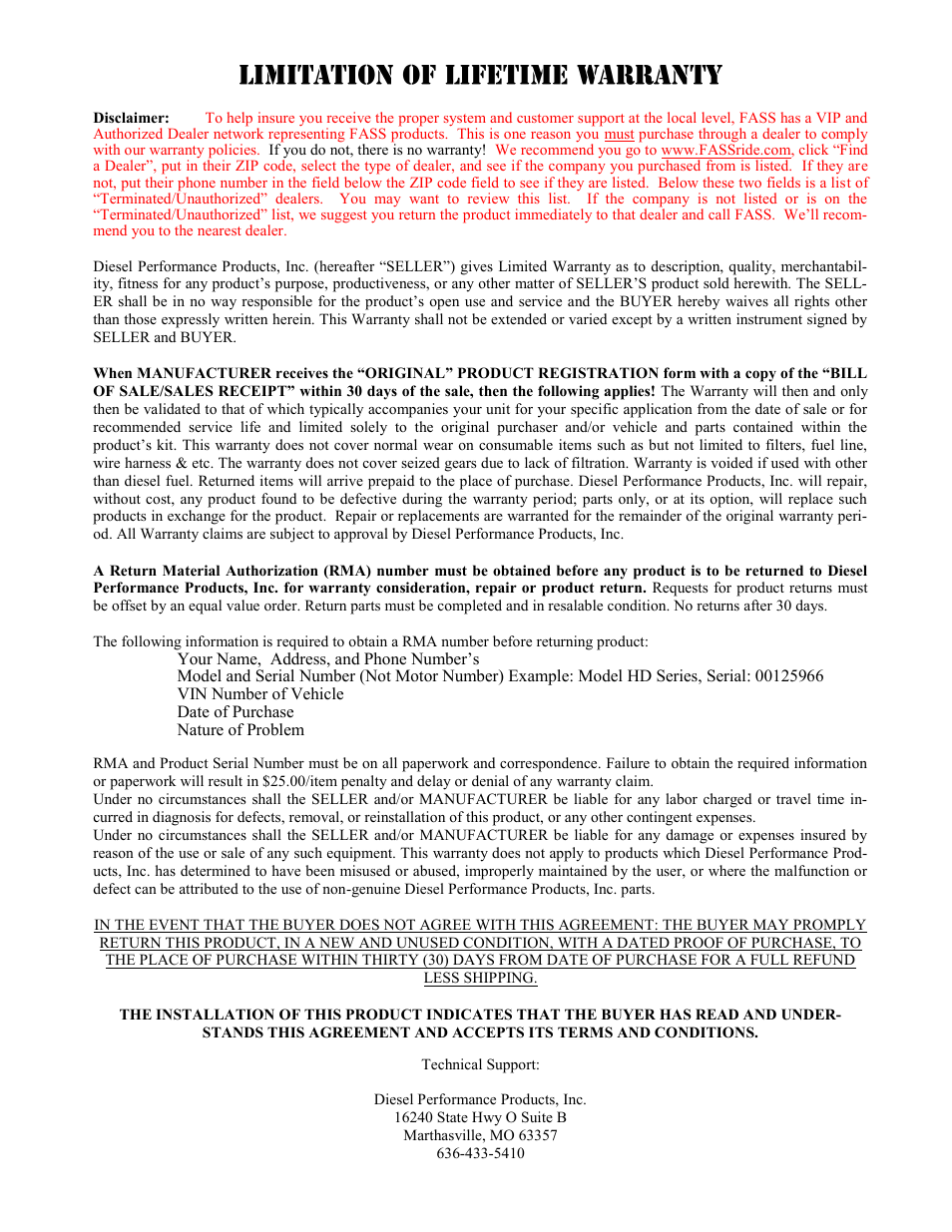 FASS T D08 260G User Manual | Page 20 / 21