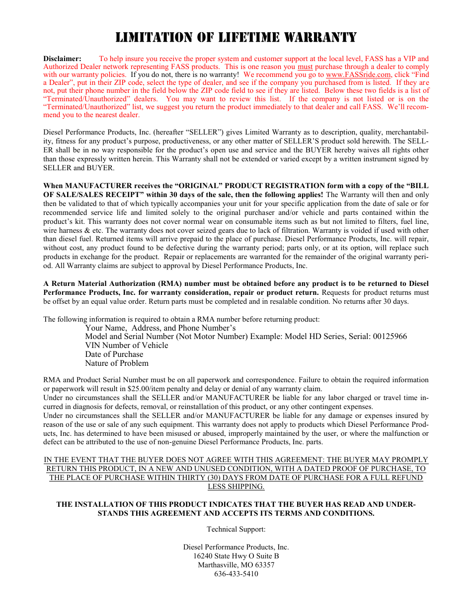 FASS T F17 200G User Manual | Page 20 / 21