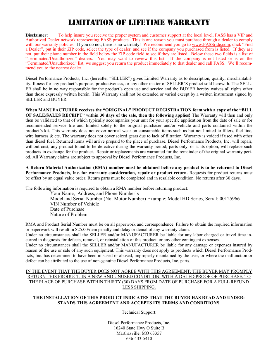 FASS T F16 150G User Manual | Page 18 / 19