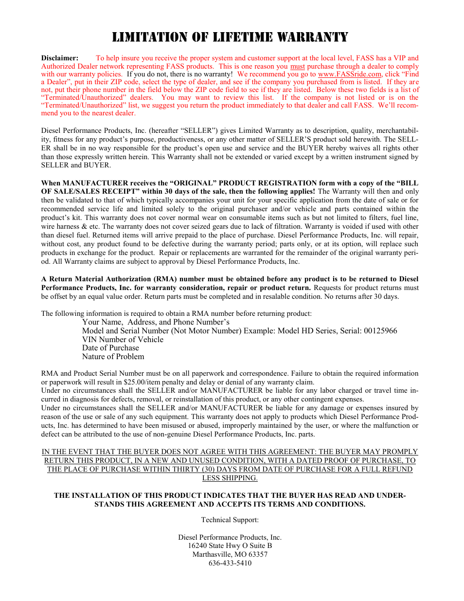 FASS T F16 260G User Manual | Page 19 / 20