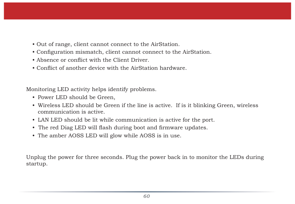 Troubleshooting | Buffalo Technology Buffalo AirStation MIMO240 Wireless Cable/DSL Router WZR-G240 User Manual | Page 60 / 74