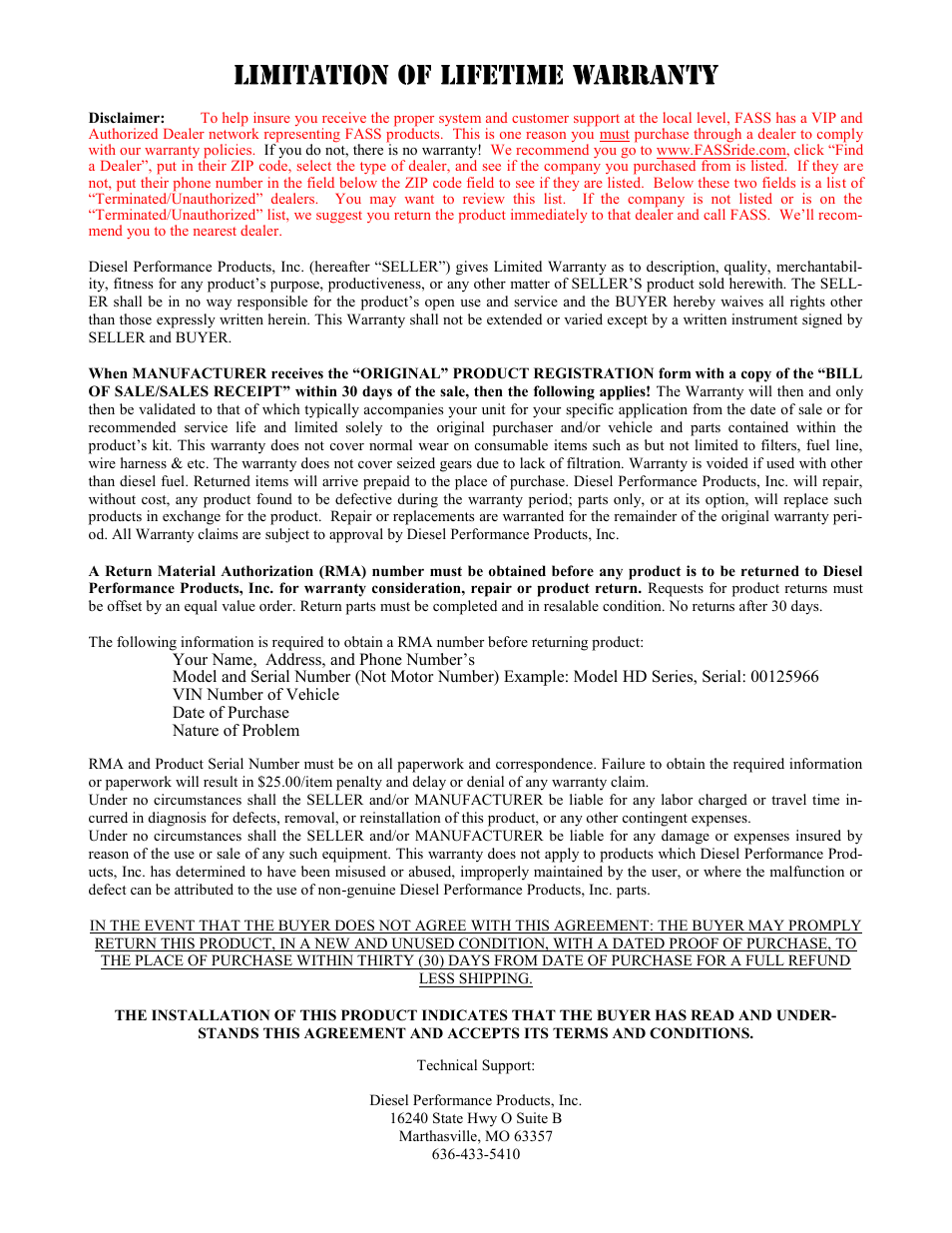 FASS T C10 150G User Manual | Page 19 / 20