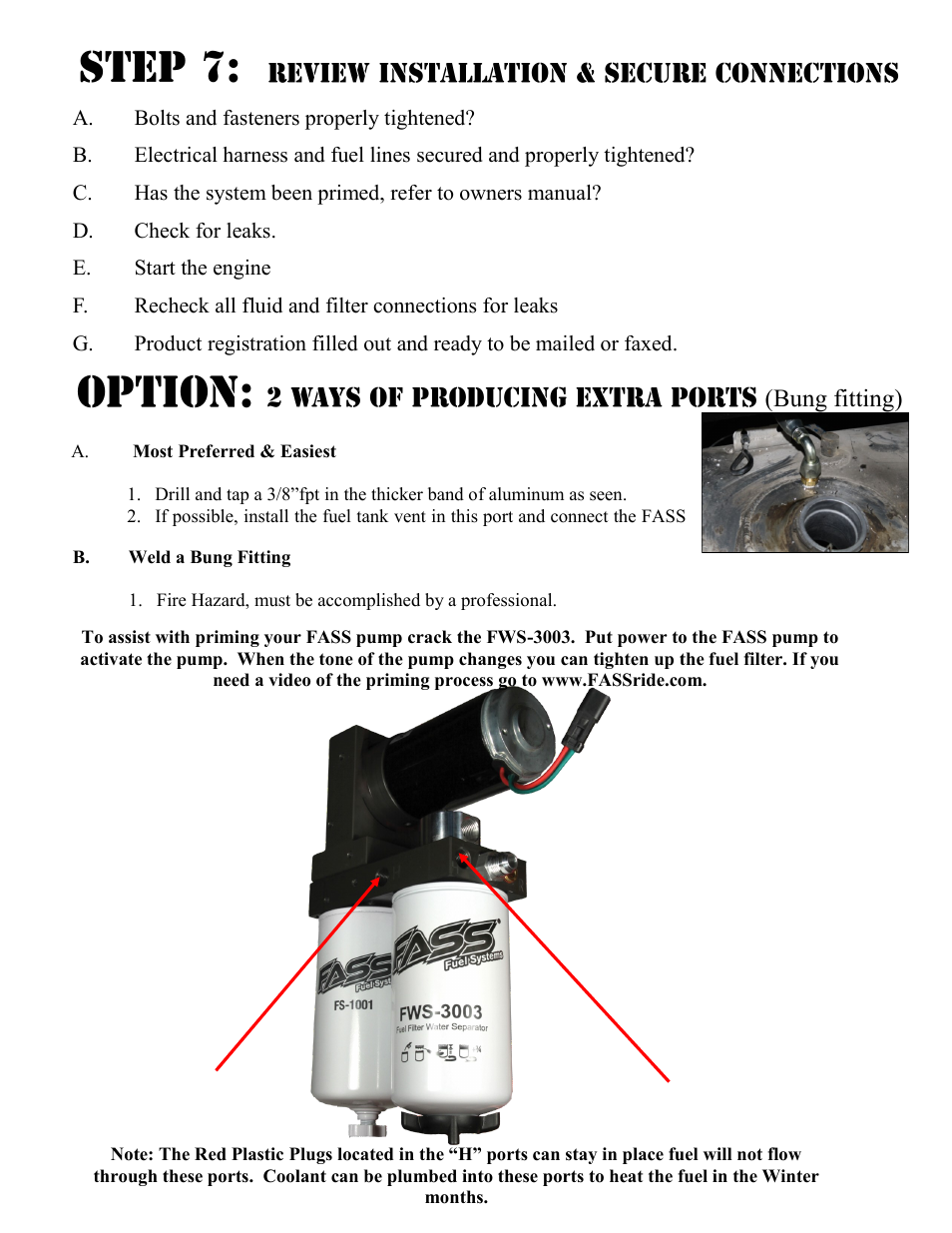 Bung fitting) | FASS T 150G User Manual | Page 20 / 23