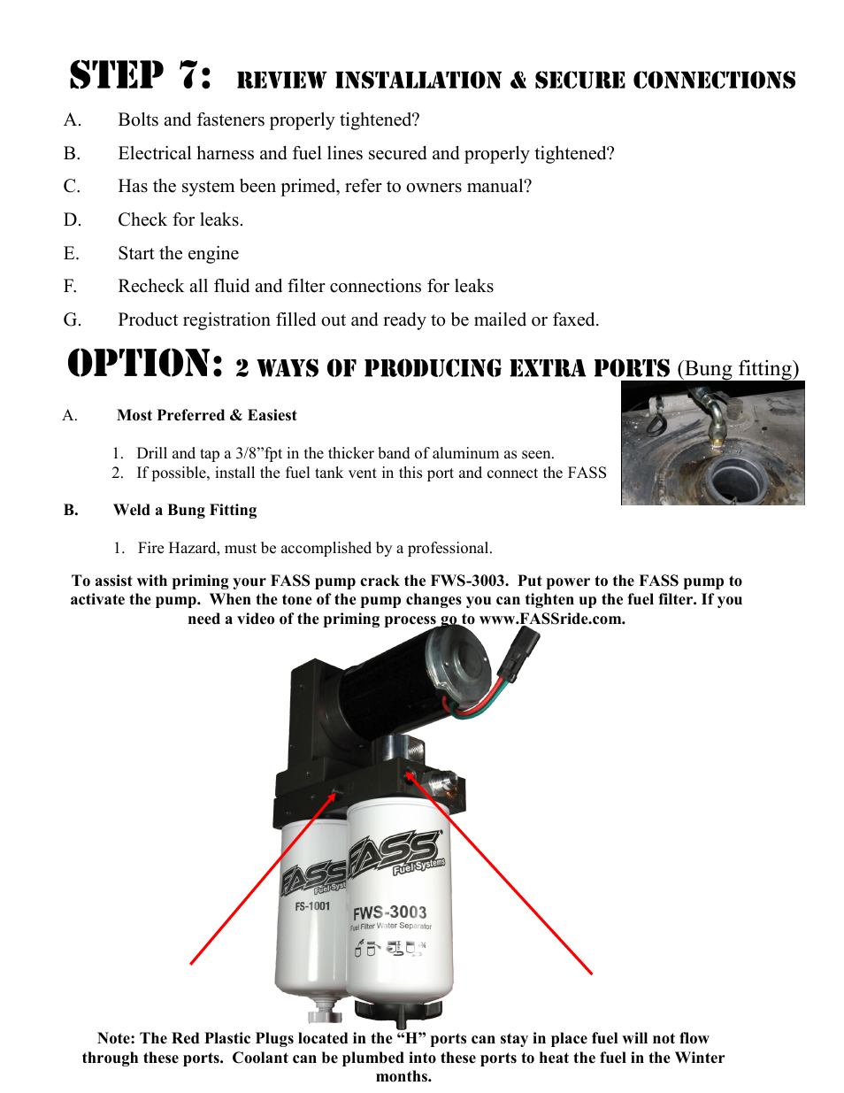 Bung fitting) | FASS T 220G User Manual | Page 20 / 23