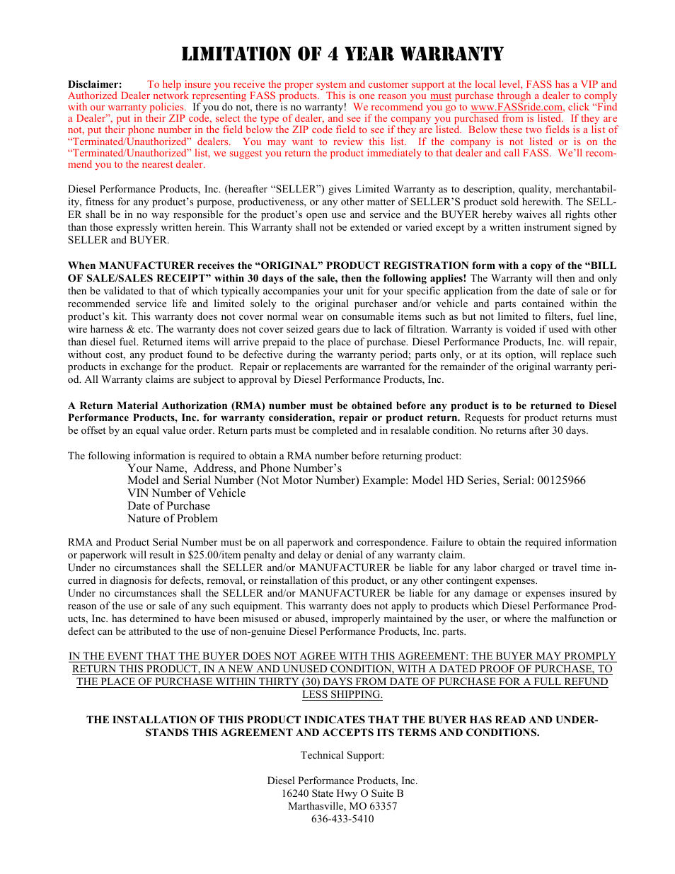 FASS T 260G User Manual | Page 22 / 23
