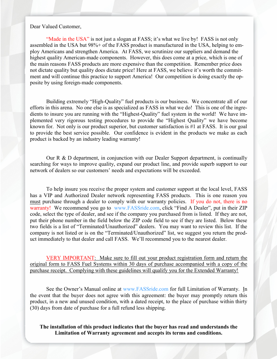FASS T UIM 220G User Manual | Page 2 / 23