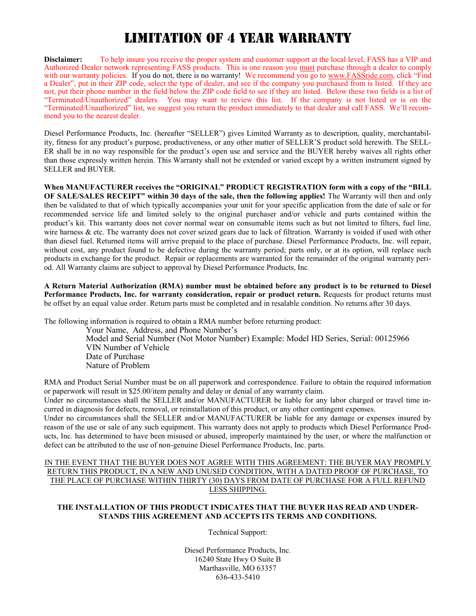 FASS T 125G User Manual | Page 22 / 23