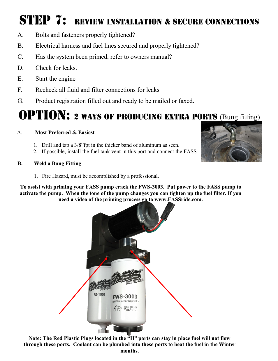 Bung fitting) | FASS T 200G User Manual | Page 20 / 23