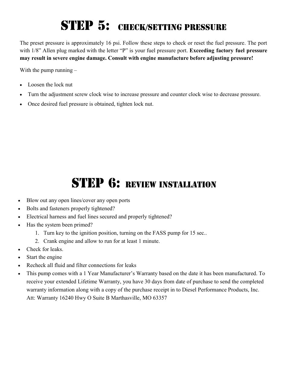 FASS FA D08 260G User Manual | Page 16 / 18