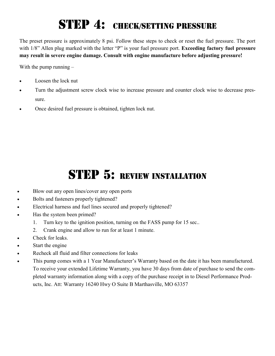 FASS FA F16 150G User Manual | Page 14 / 16