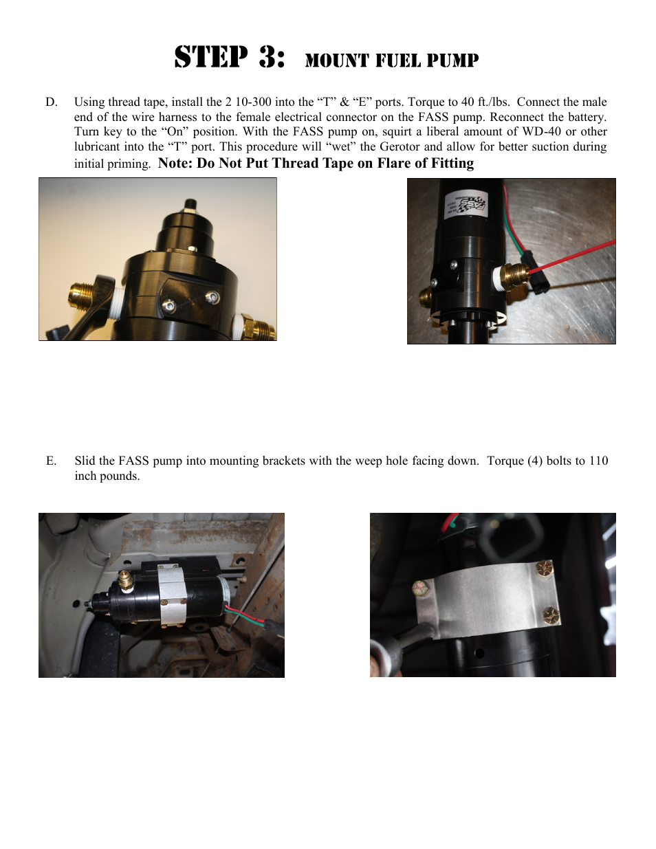 FASS FA F16 260G User Manual | Page 12 / 16