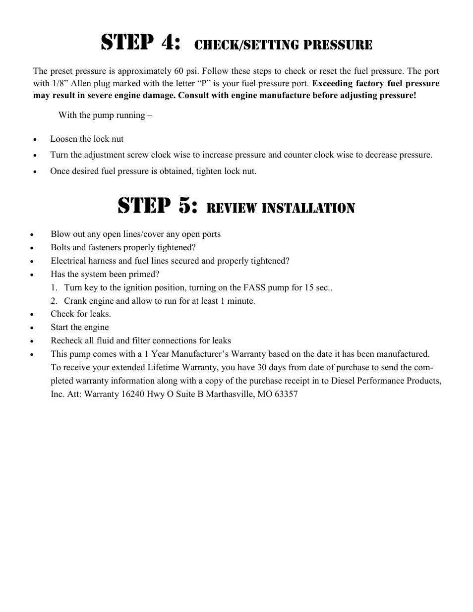 FASS FA F15 125G User Manual | Page 16 / 18