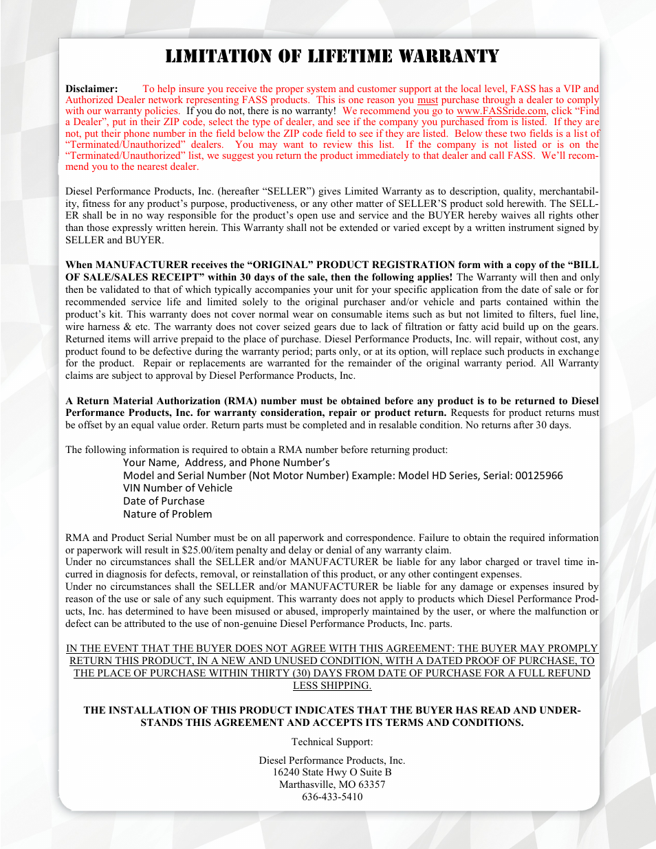FASS FA F15 125G User Manual | Page 17 / 18