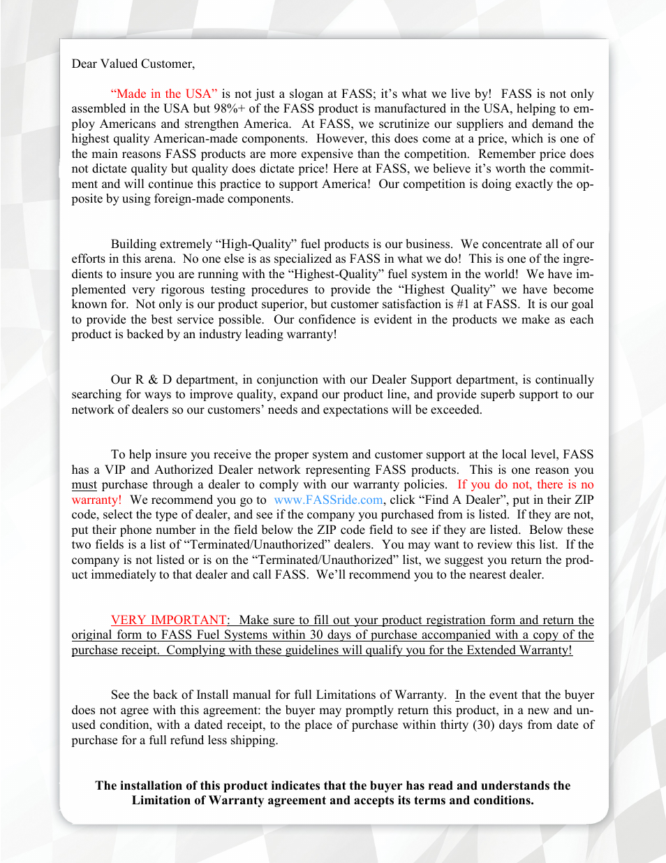 FASS FA F15 125G User Manual | Page 2 / 18