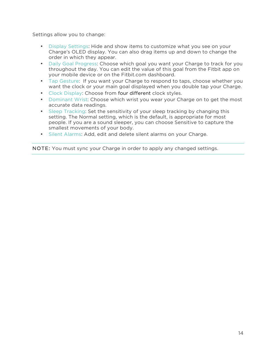 Fitbit Charge User Manual | Page 18 / 30