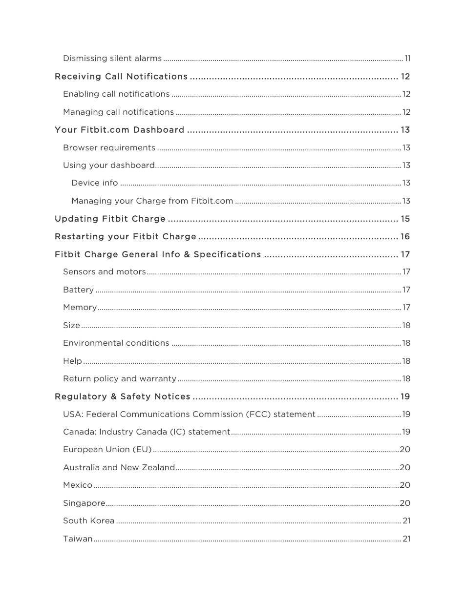 Fitbit Charge User Manual | Page 3 / 30