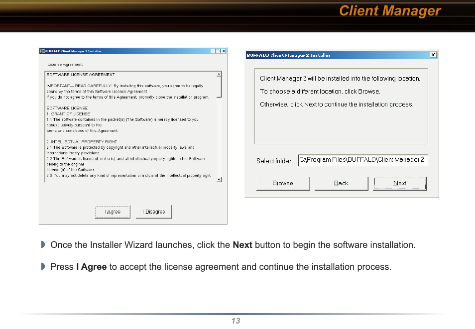 Client manager | Buffalo Technology WLI-CB-G54S User Manual | Page 13 / 40