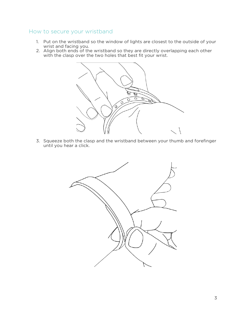 How to secure your wristband | Fitbit Flex User Manual | Page 7 / 37