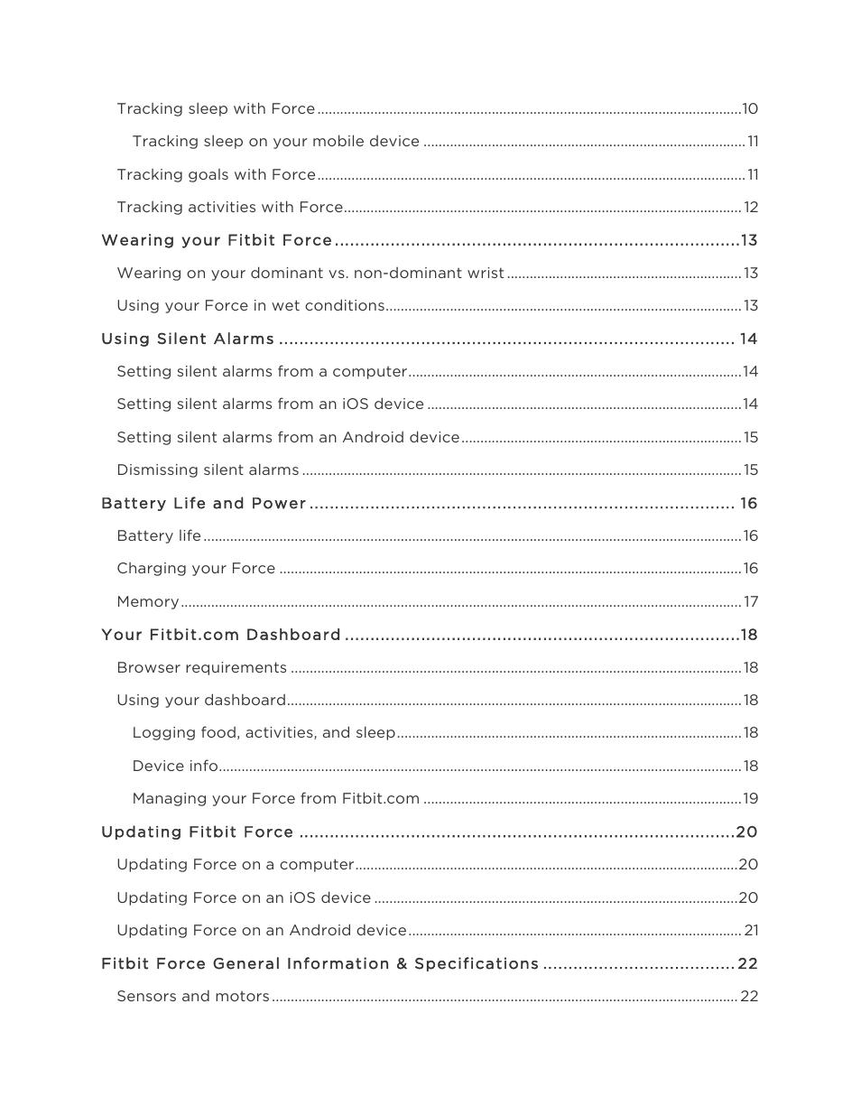 Fitbit Force User Manual | Page 3 / 33
