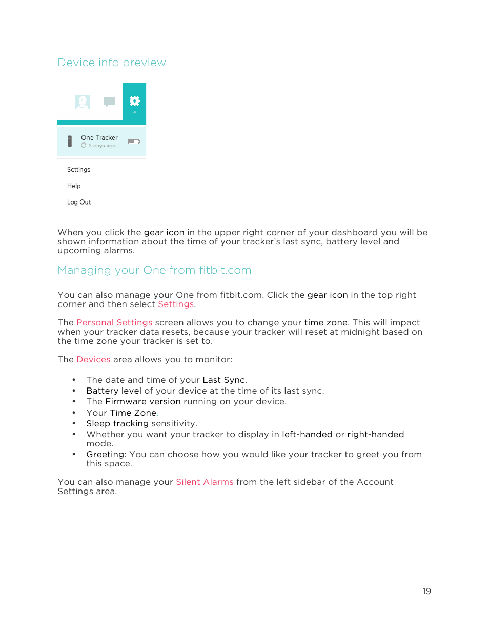 Device info preview | Fitbit One User Manual | Page 23 / 33