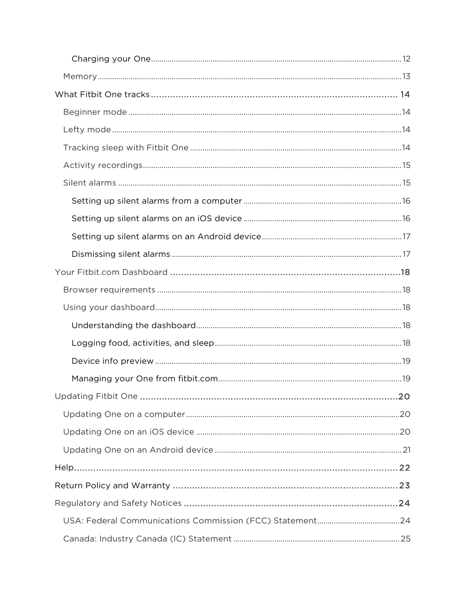 Fitbit One User Manual | Page 3 / 33