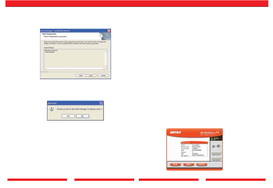 Client manager configuration | Buffalo Technology WLI-PCI-G54 User Manual | Page 6 / 14