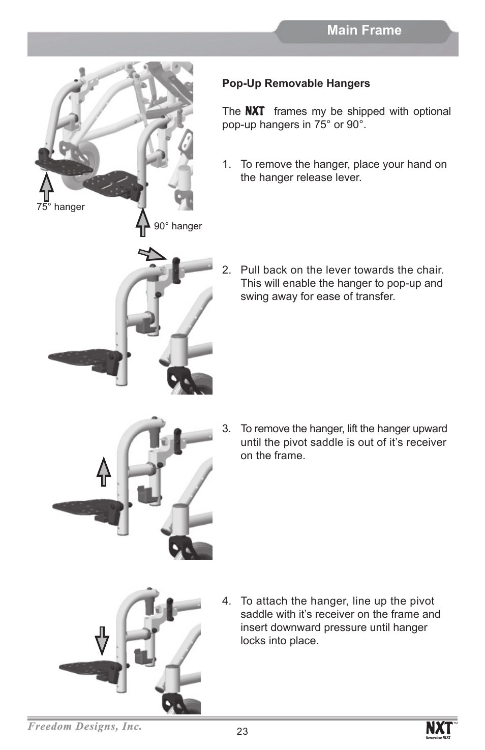 Main frame | Freedom Designs Freedom NXT User Manual | Page 25 / 40