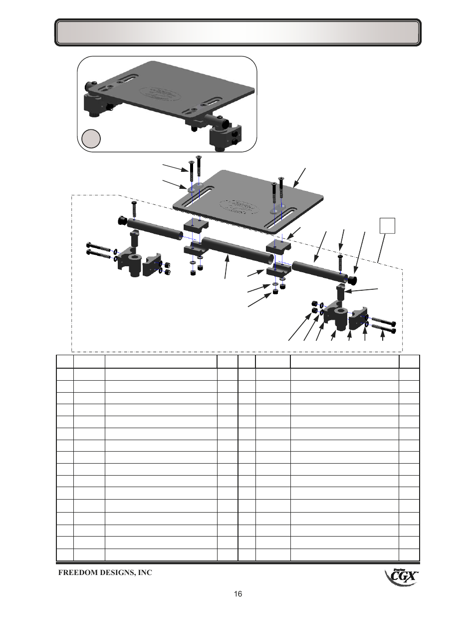 Footrests—removable footboard | Freedom Designs Freedom CGX User Manual | Page 18 / 32