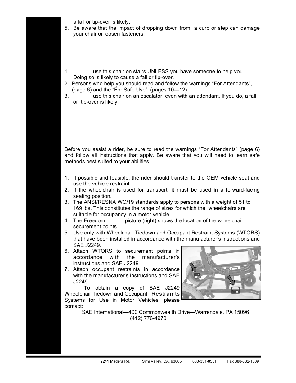Warning: for safe use | Freedom Designs Freedom CGX User Manual | Page 12 / 36