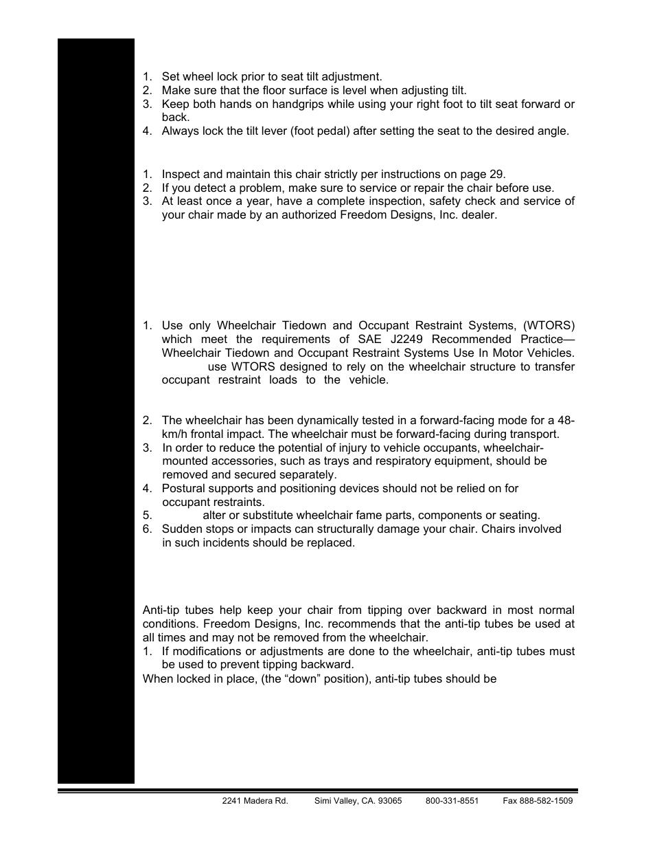 Warning, Components & options | Freedom Designs Freedom CGX User Manual | Page 14 / 36