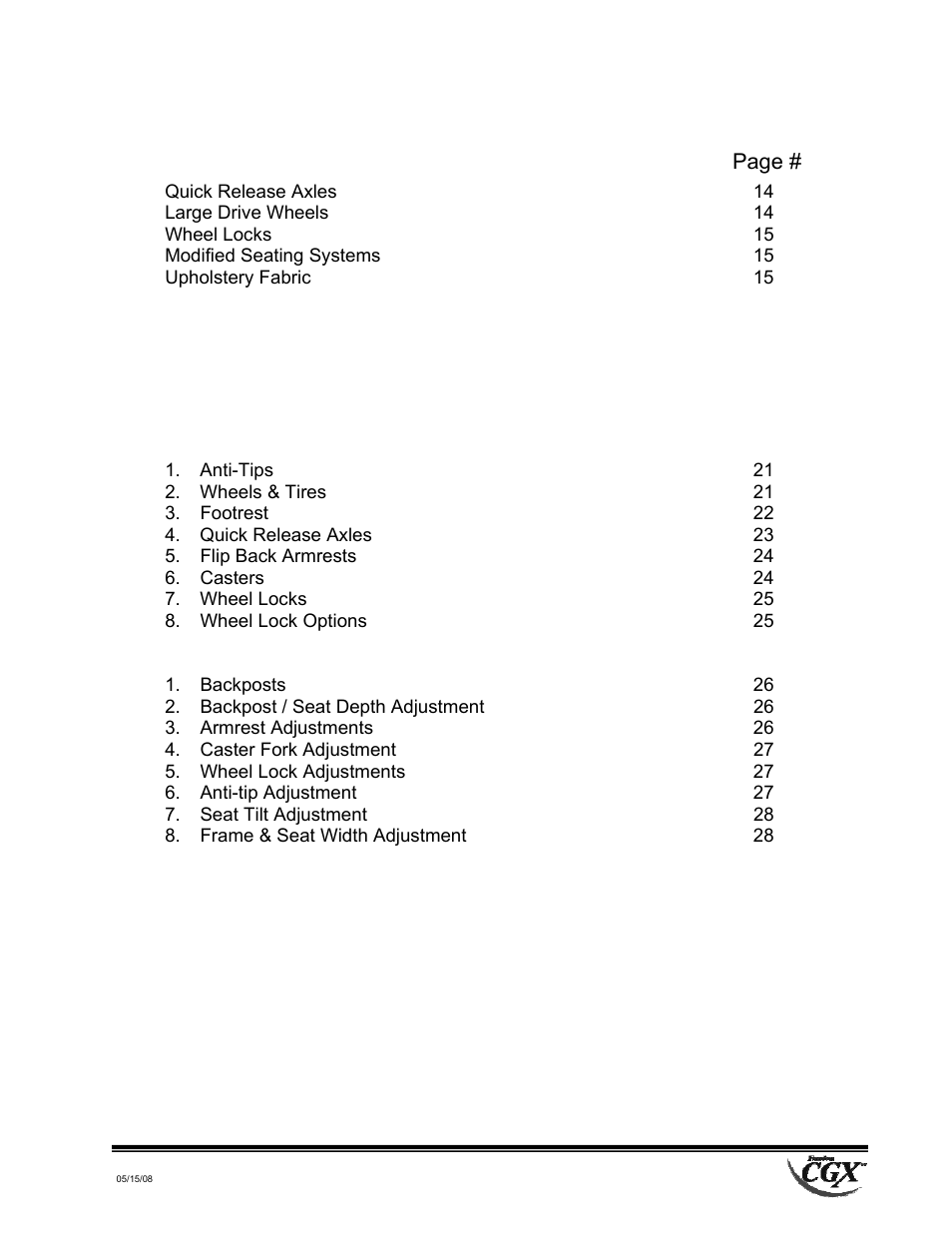 Freedom Designs Freedom CGX User Manual | Page 5 / 36