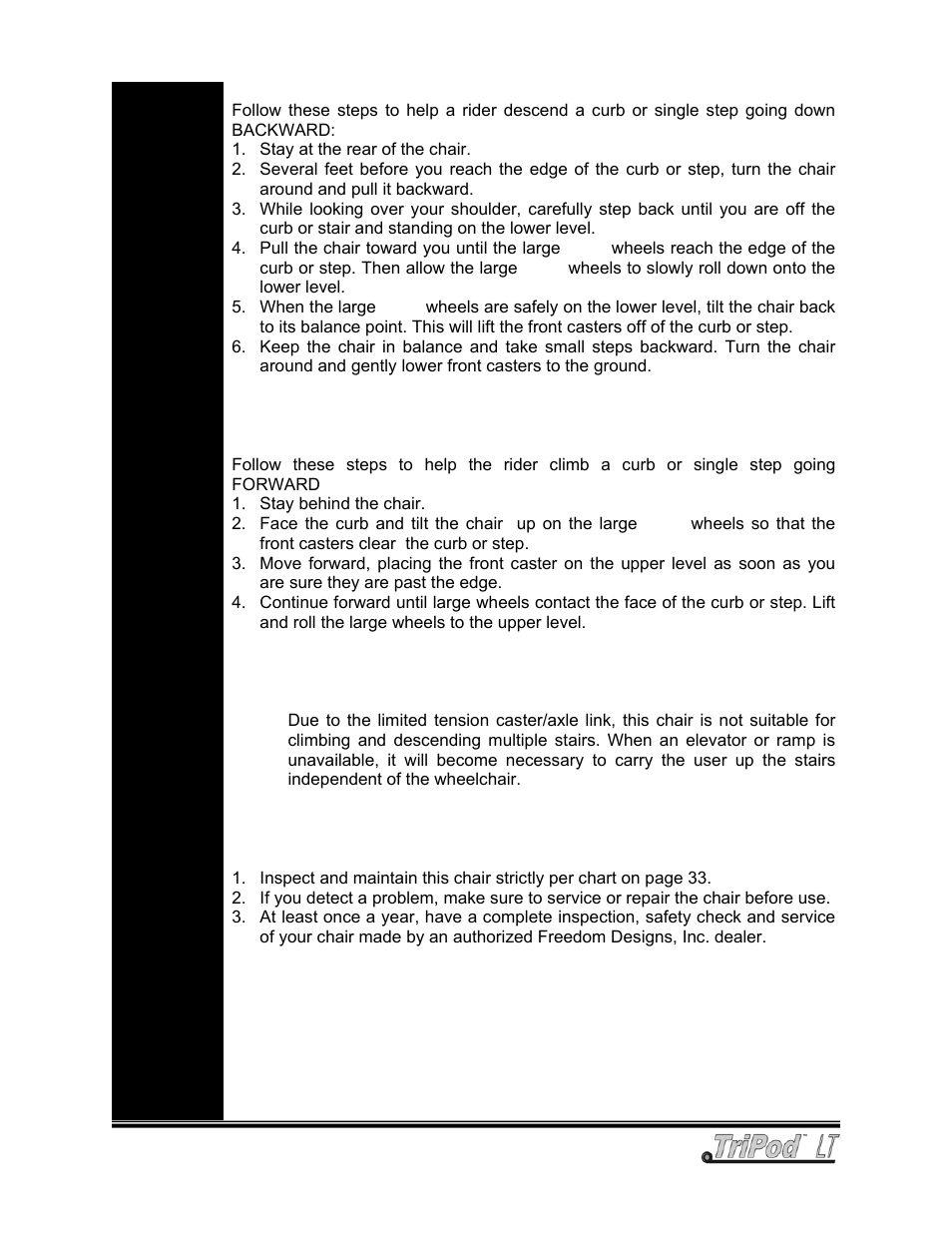Freedom Designs TriPod LT User Manual | Page 13 / 36