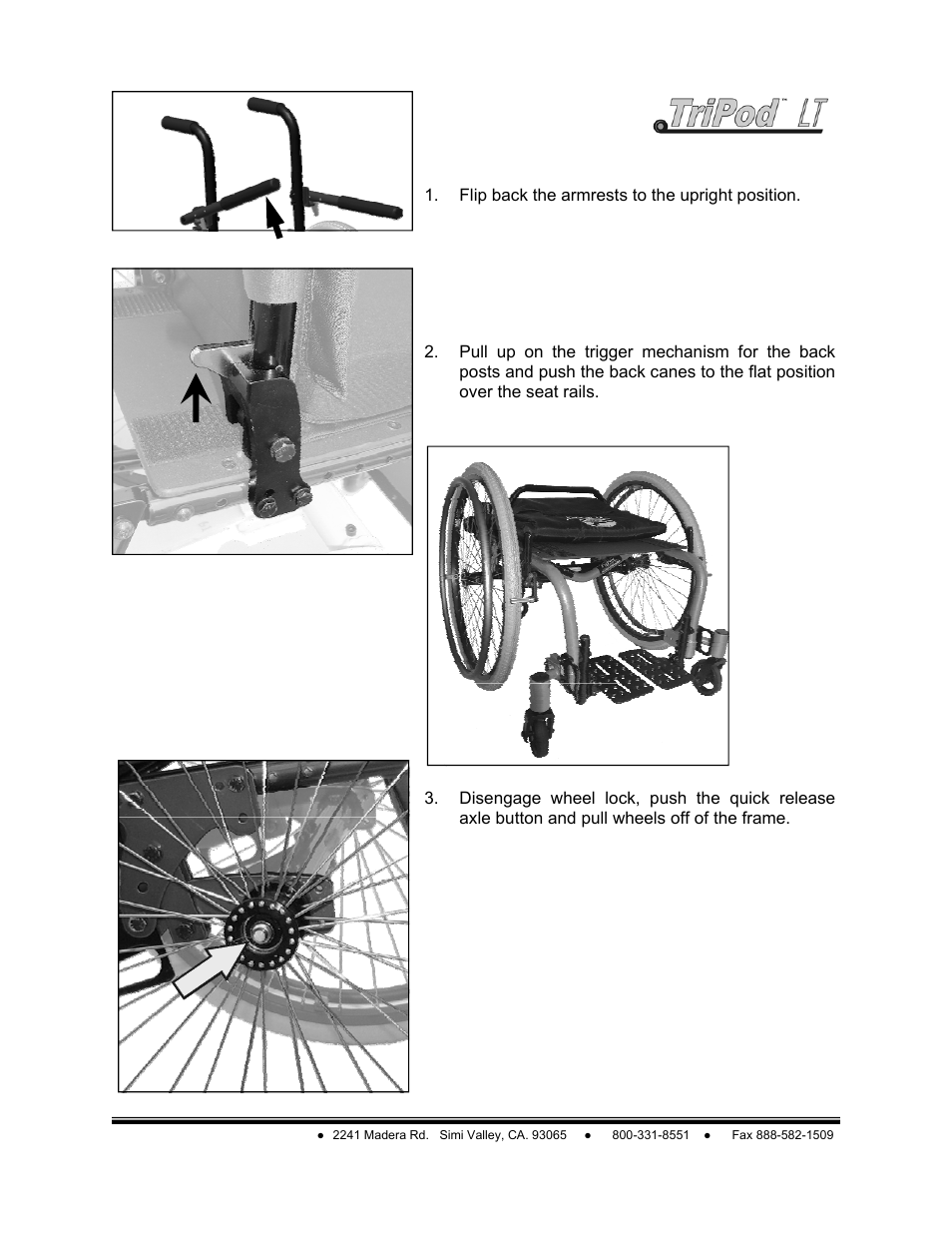Folding the | Freedom Designs TriPod LT User Manual | Page 22 / 36