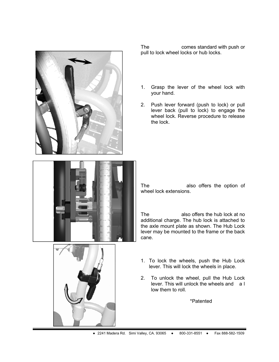 Main frame - wheel locks | Freedom Designs TriPod LT User Manual | Page 28 / 36