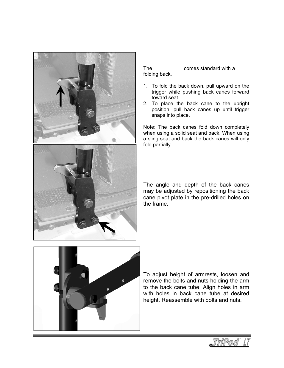 Adjustments | Freedom Designs TriPod LT User Manual | Page 29 / 36