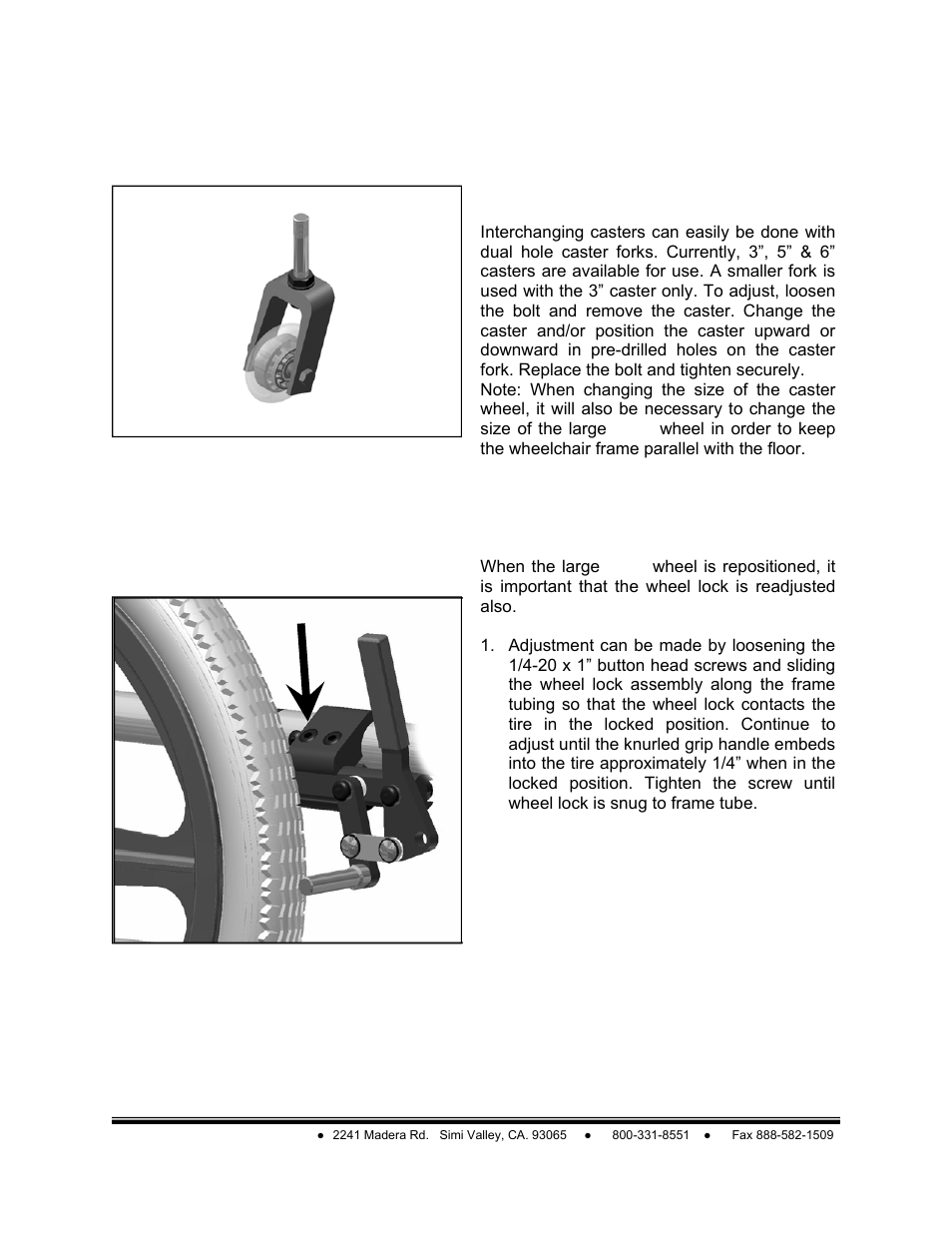 Adjustments, Continued) | Freedom Designs TriPod LT User Manual | Page 30 / 36