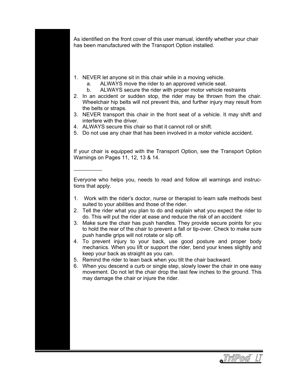 Freedom Designs TriPod LT User Manual | Page 7 / 36