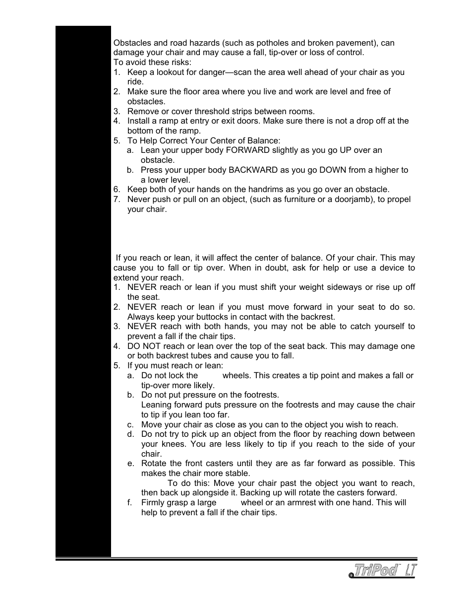 Freedom Designs TriPod LT User Manual | Page 9 / 36