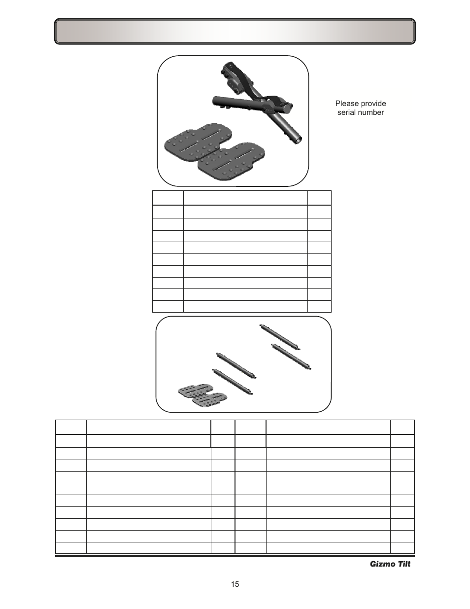 Cross brace growth kits—folding & rigid | Freedom Designs Gizmo Tilt in Space User Manual | Page 17 / 48