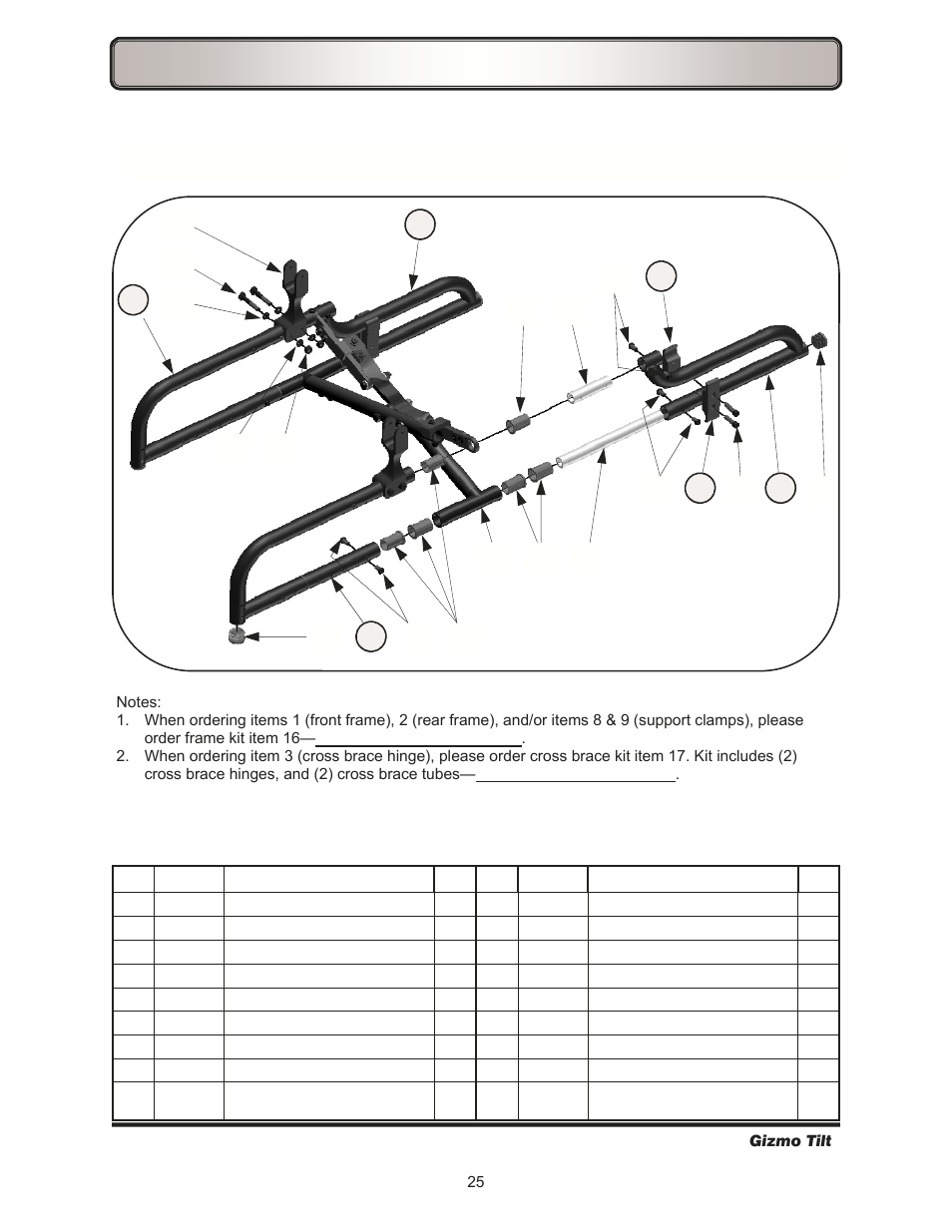 Frames—base (discontinued) | Freedom Designs Gizmo Tilt in Space User Manual | Page 27 / 48