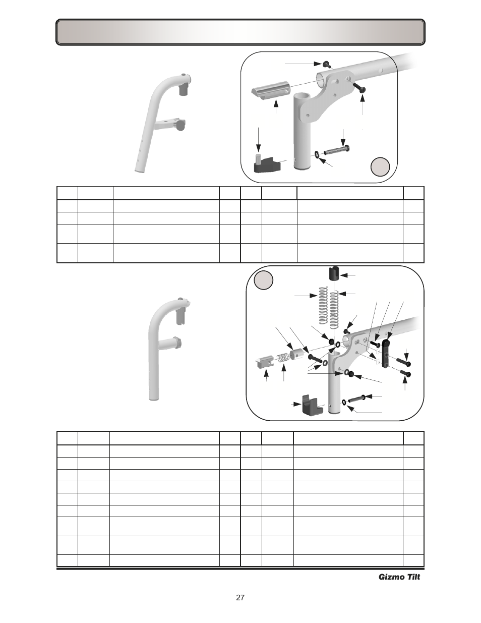 Hangers — complete hanger retro & components, Latch style, Pop up style | Freedom Designs Gizmo Tilt in Space User Manual | Page 29 / 48