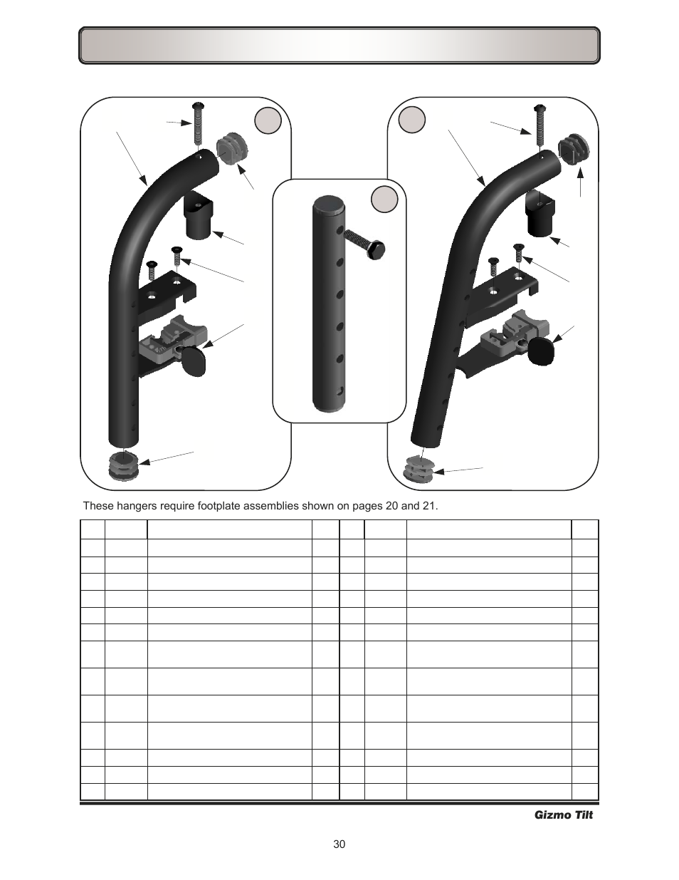 Hangers—latch style (discontinued) | Freedom Designs Gizmo Tilt in Space User Manual | Page 32 / 48