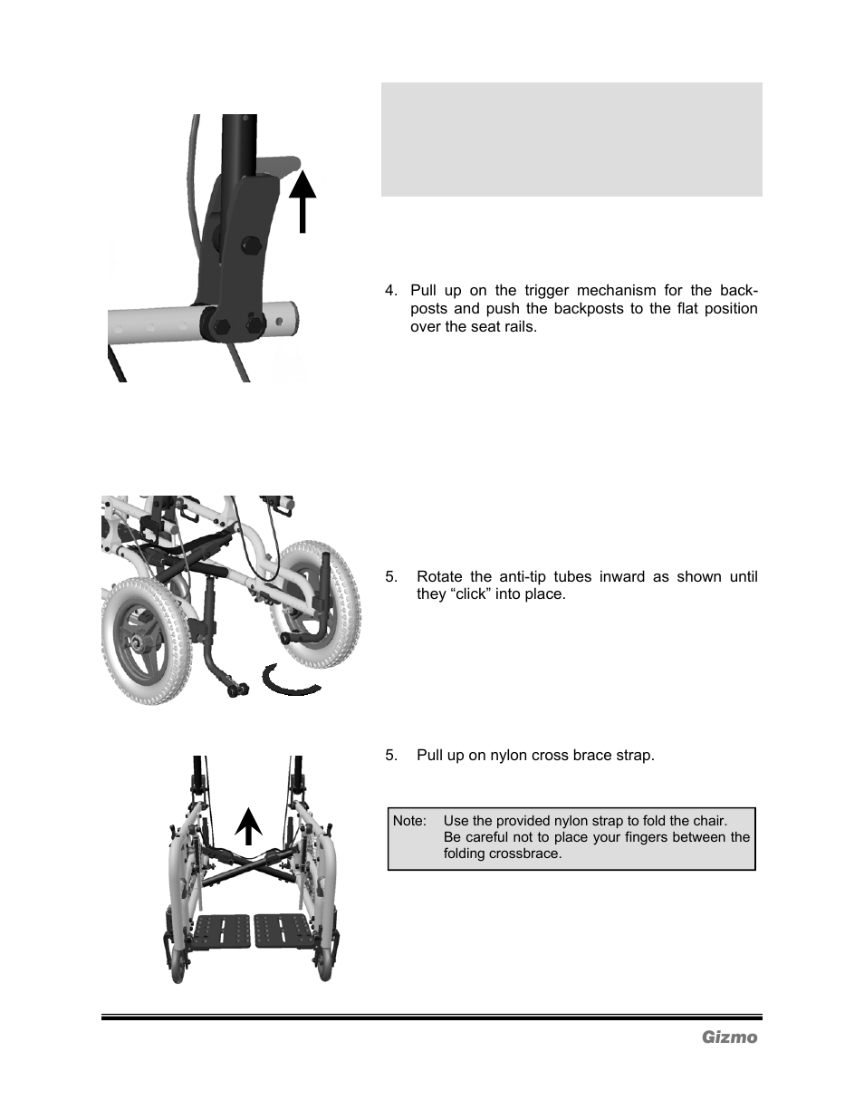 Gizmo, Folding the | Freedom Designs Gizmo Tilt in Space User Manual | Page 25 / 44
