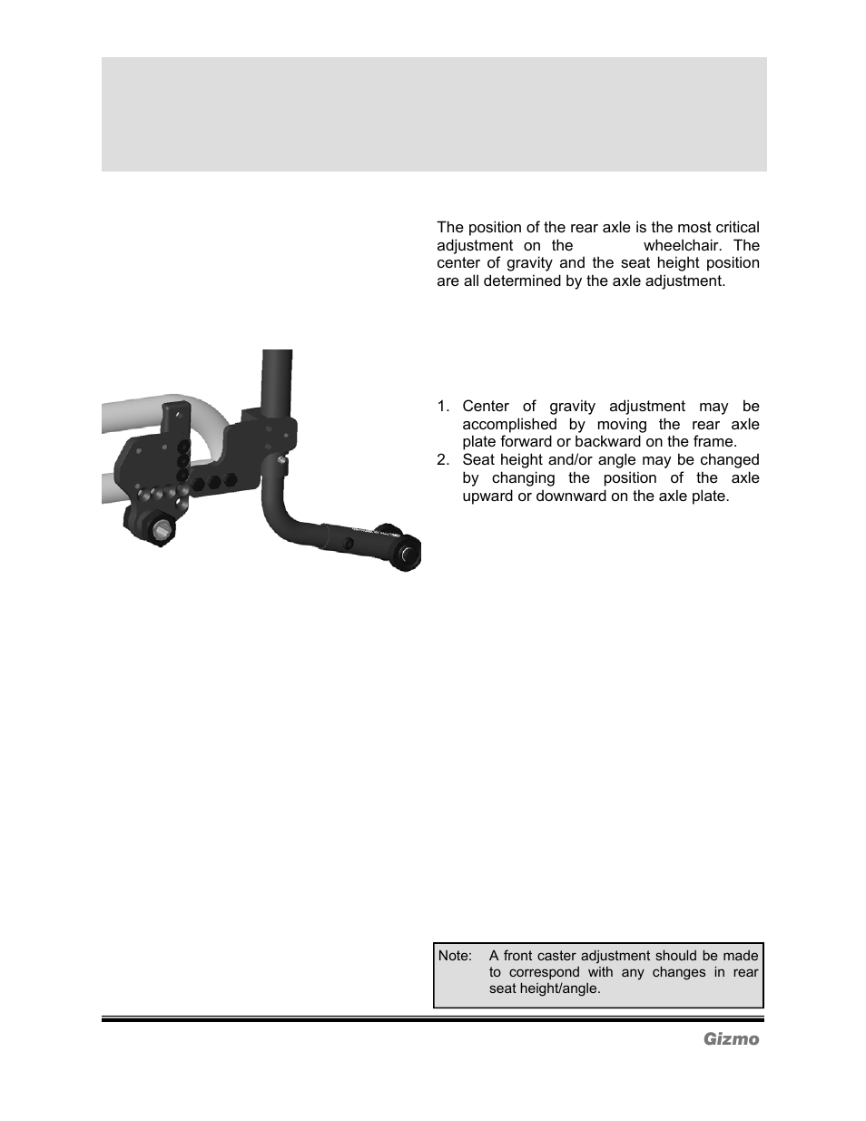 Gizmo, Adjustments, Continued | Freedom Designs Gizmo Tilt in Space User Manual | Page 39 / 44