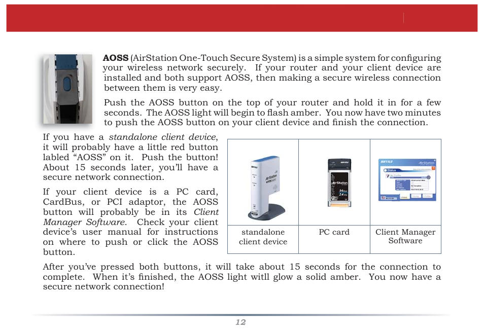Aoss | Buffalo Technology WZR-G300N User Manual | Page 12 / 89