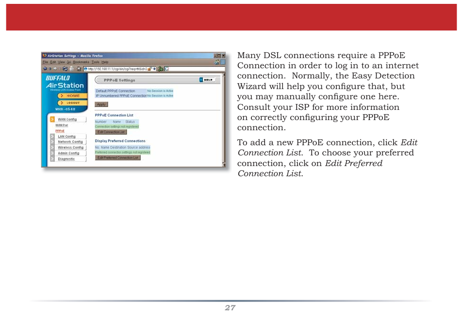 Pppoe | Buffalo Technology WZR-G300N User Manual | Page 27 / 89